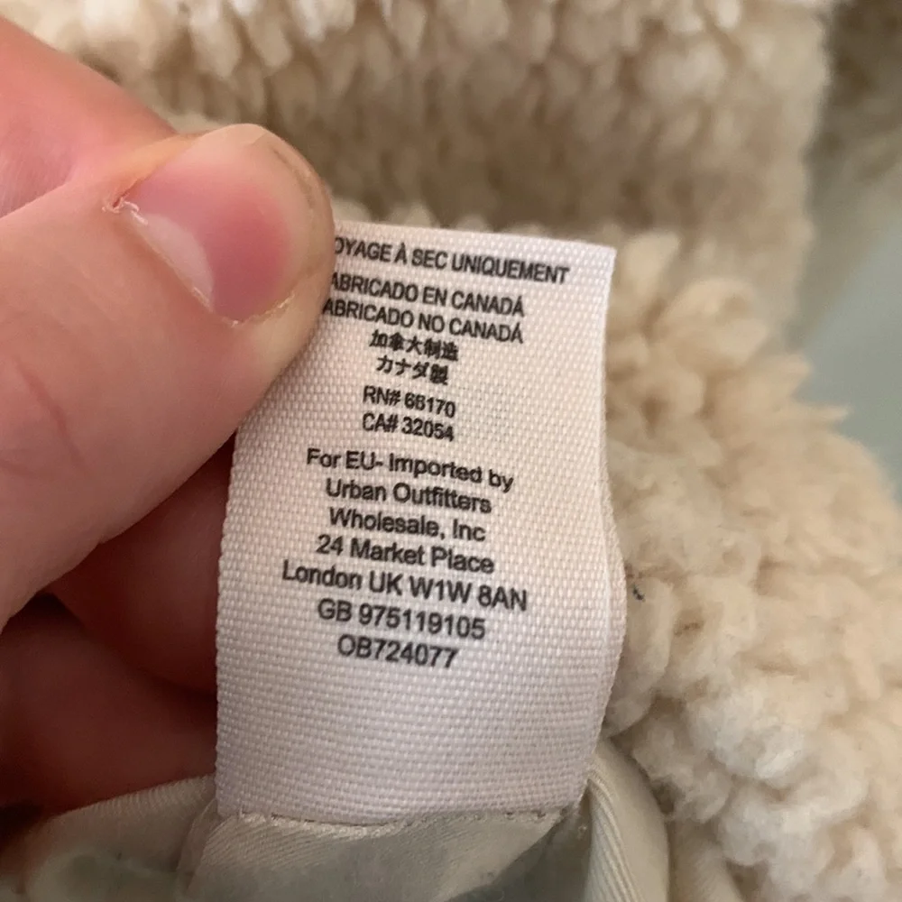 Free People Notched Teddy Peacoat Ivory Size Extra Small